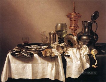  Claesz Oil Painting - Still Life With Gilt Goblet Willem Claeszoon Heda